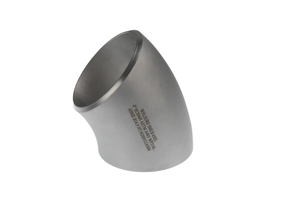 Ss304 Ss304l Stainless Steel Pipe Elbow Fitting 45 Degree ISO Certified